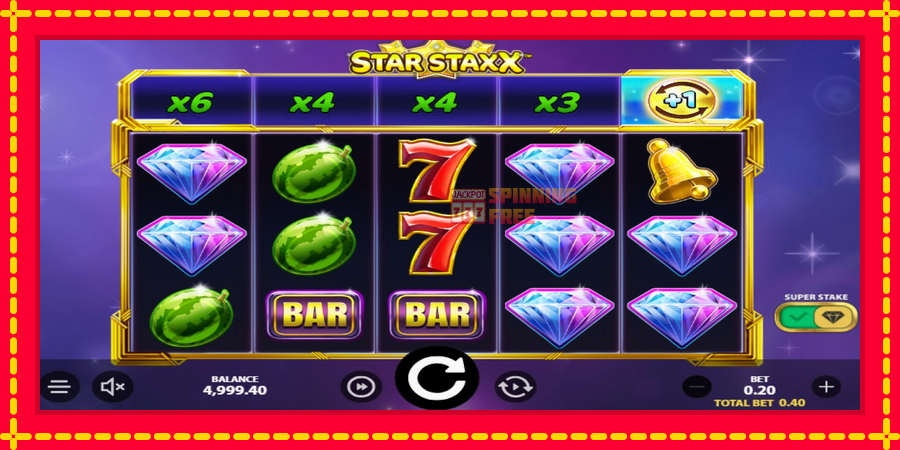 Star Staxx mesin slot dengan animasi cerah, gambar 2