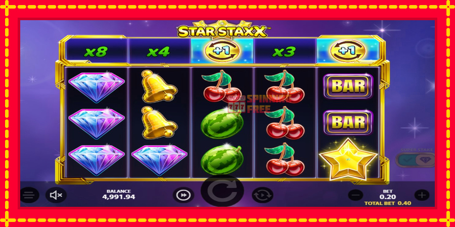 Star Staxx mesin slot dengan animasi cerah, gambar 3