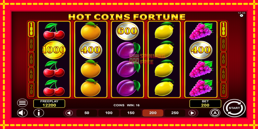 Hot Coins Fortune mesin slot dengan animasi cerah, gambar 2