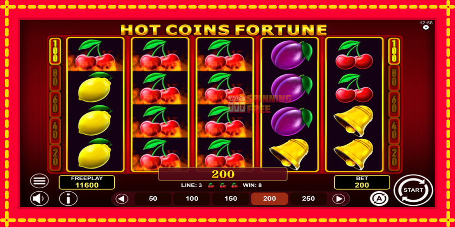 Hot Coins Fortune mesin slot dengan animasi cerah, gambar 3