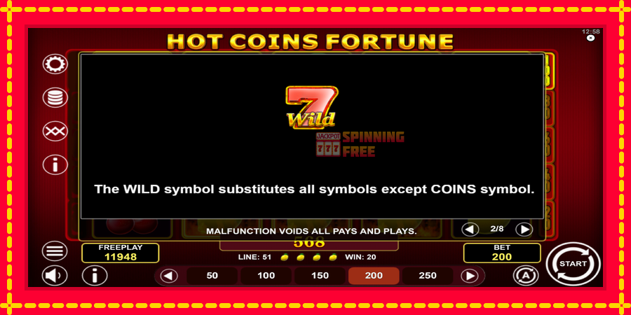 Hot Coins Fortune mesin slot dengan animasi cerah, gambar 6