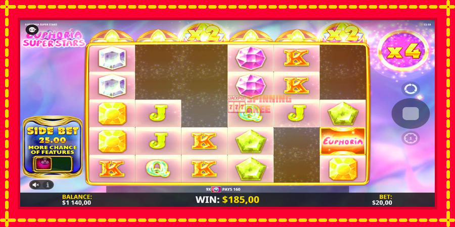 Euphoria Super Stars mesin slot dengan animasi cerah, gambar 3