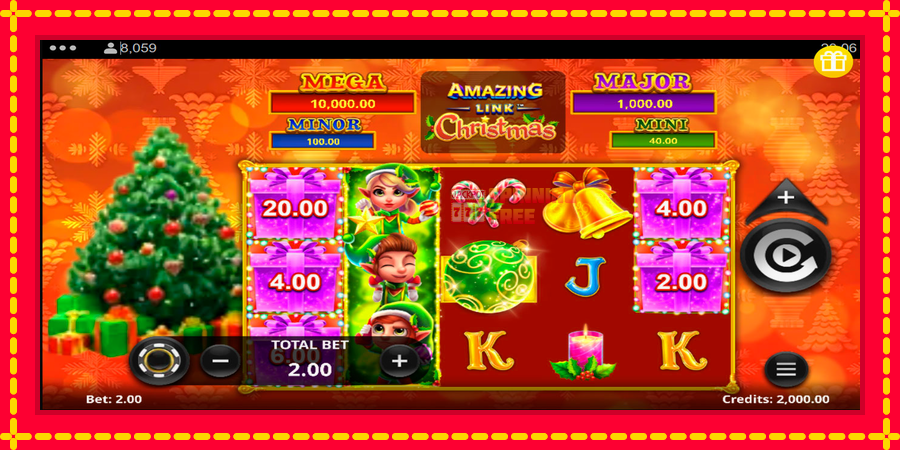 Amazing Link Christmas mesin slot dengan animasi cerah, gambar 1