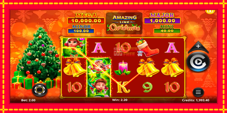 Amazing Link Christmas mesin slot dengan animasi cerah, gambar 5