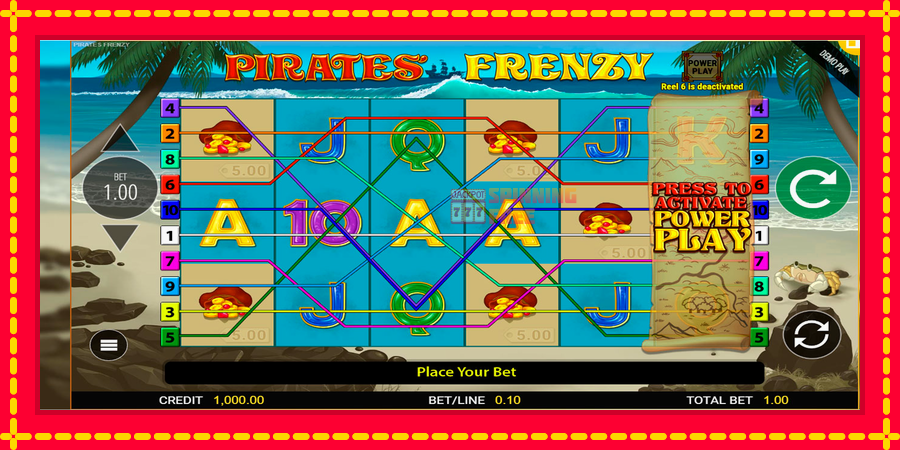 Pirates Frenzy mesin slot dengan animasi cerah, gambar 1