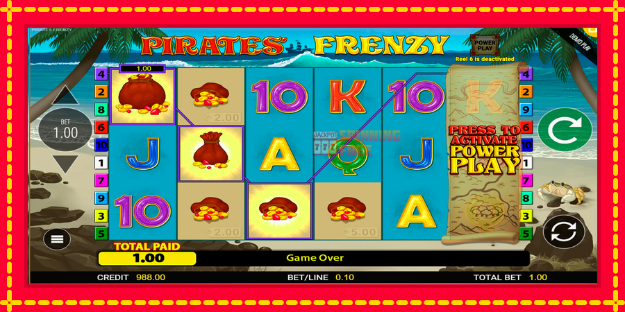 Pirates Frenzy mesin slot dengan animasi cerah, gambar 3