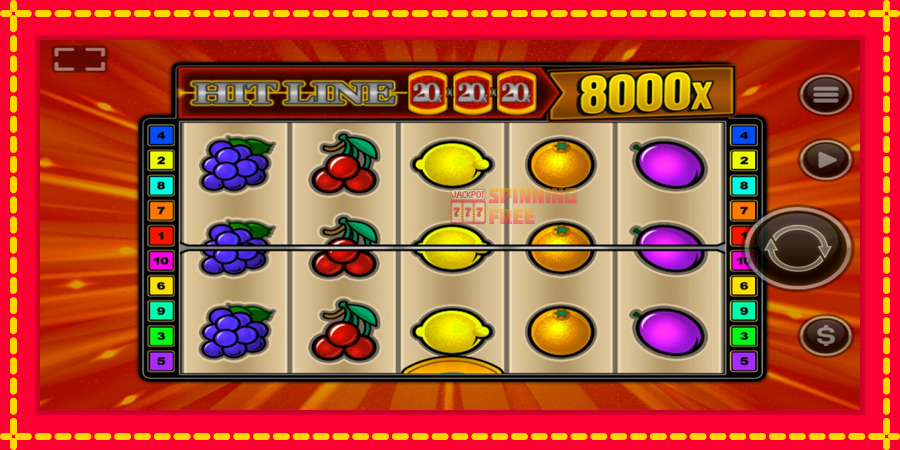 Hit Line mesin slot dengan animasi cerah, gambar 1