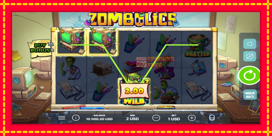 Zombolics mesin slot dengan animasi cerah, gambar 4