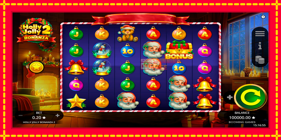 Holly Jolly Bonanza 2 mesin slot dengan animasi cerah, gambar 1