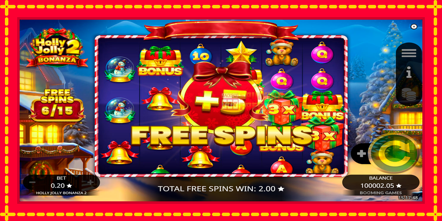 Holly Jolly Bonanza 2 mesin slot dengan animasi cerah, gambar 5