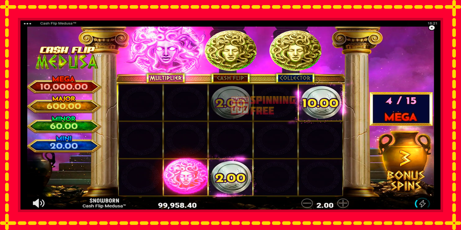 Cash Flip Medusa mesin slot dengan animasi cerah, gambar 3