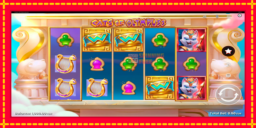 Cats of Olympuss mesin slot dengan animasi cerah, gambar 1