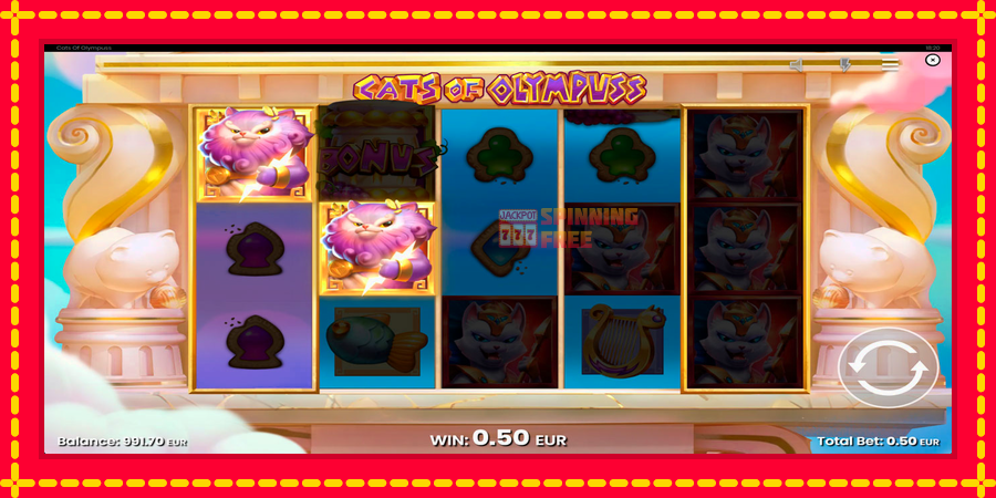 Cats of Olympuss mesin slot dengan animasi cerah, gambar 3