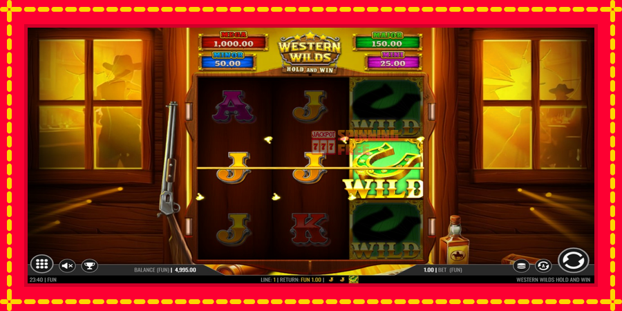 Western Wilds Hold and Win mesin slot dengan animasi cerah, gambar 3