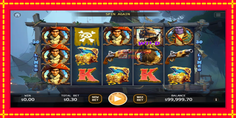 Pirates Treasure Quest mesin slot dengan animasi cerah, gambar 1