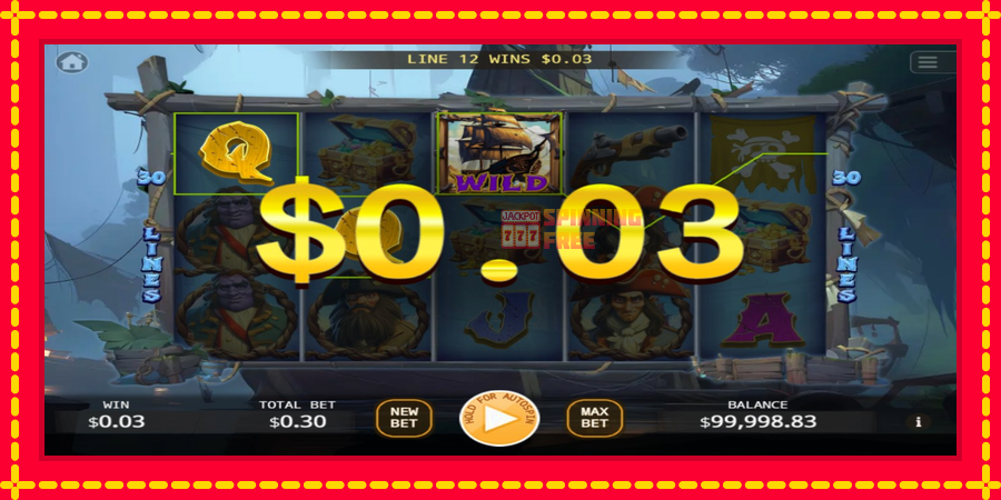 Pirates Treasure Quest mesin slot dengan animasi cerah, gambar 2