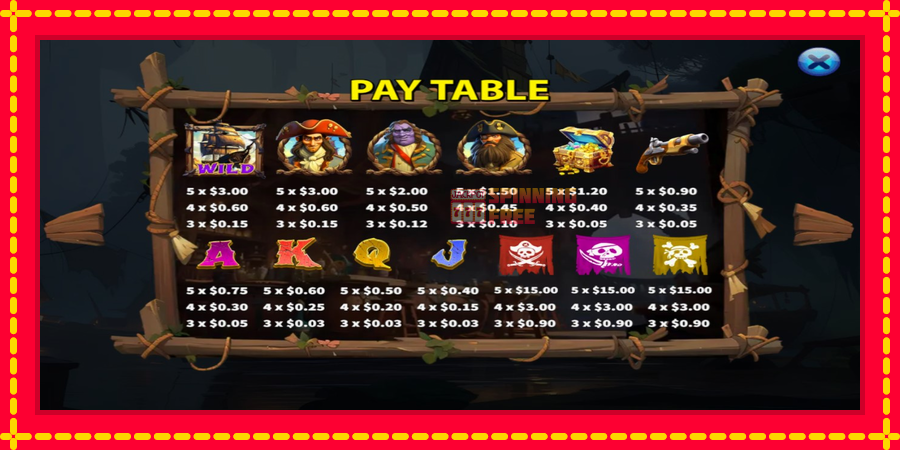 Pirates Treasure Quest mesin slot dengan animasi cerah, gambar 6