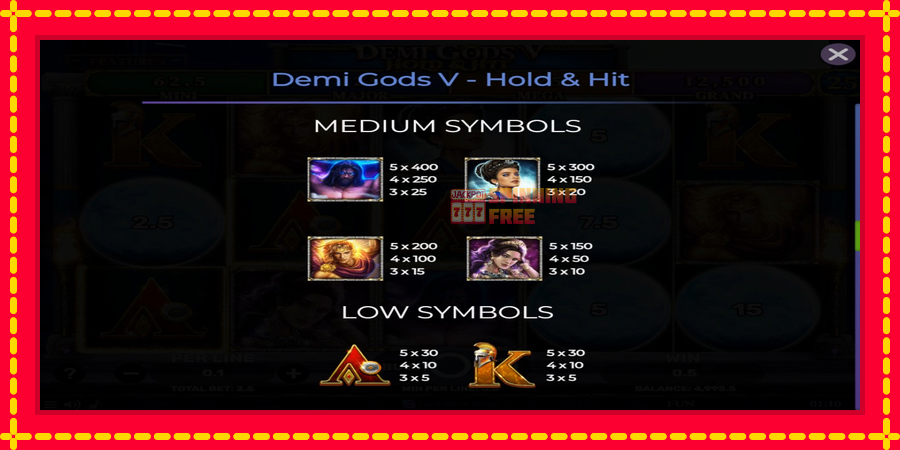 Demi Gods V Hold & Hit mesin slot dengan animasi cerah, gambar 6