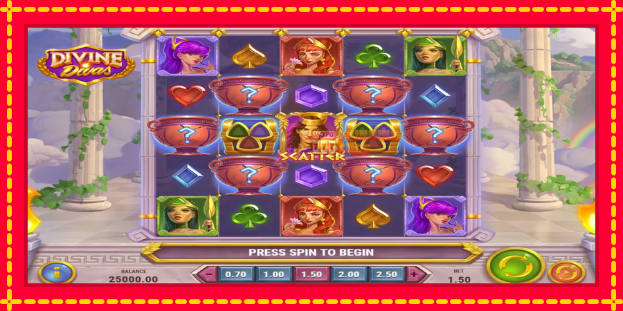 Divine Divas mesin slot dengan animasi cerah, gambar 1