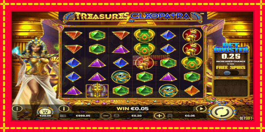 Treasures of Cleopatra mesin slot dengan animasi cerah, gambar 1