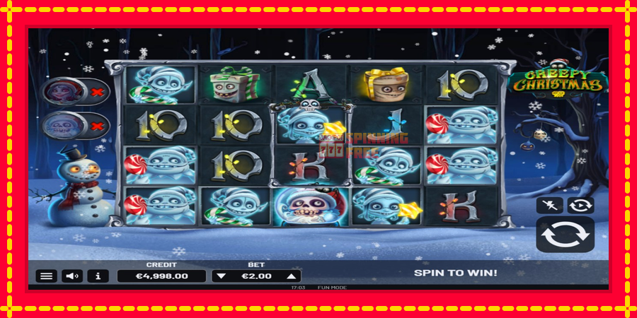 Creepy Christmas mesin slot dengan animasi cerah, gambar 2