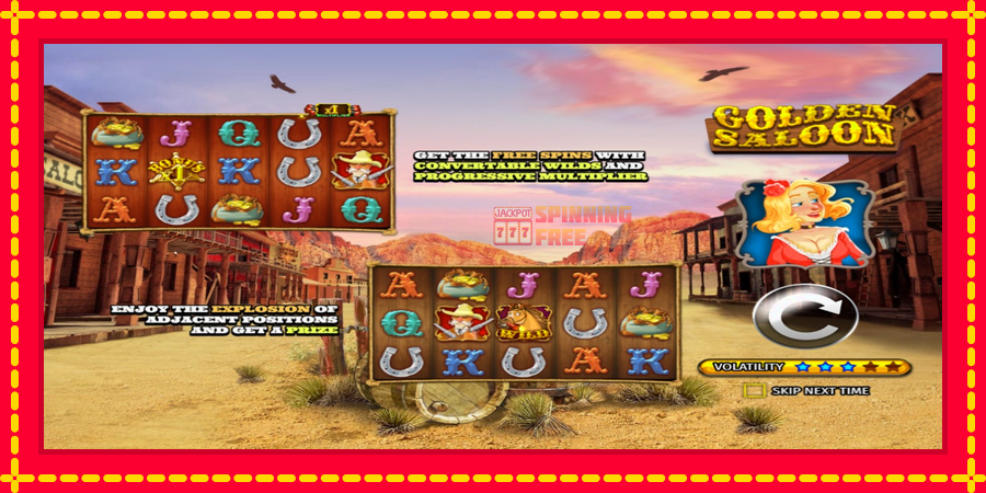 Golden Saloon mesin slot dengan animasi cerah, gambar 1