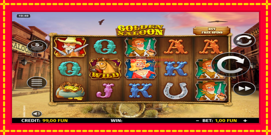 Golden Saloon mesin slot dengan animasi cerah, gambar 2