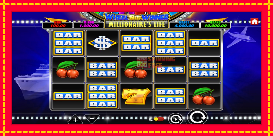 Wheel Big Winner Millionaires Life mesin slot dengan animasi cerah, gambar 1