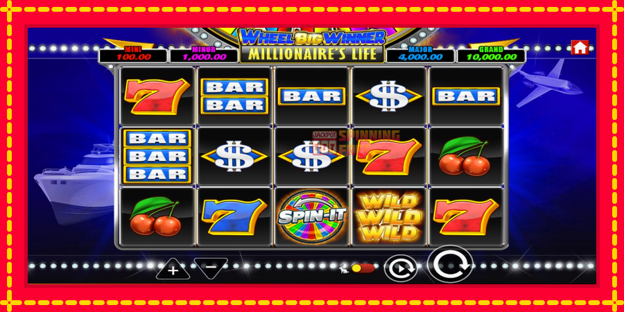 Wheel Big Winner Millionaires Life mesin slot dengan animasi cerah, gambar 2