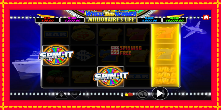 Wheel Big Winner Millionaires Life mesin slot dengan animasi cerah, gambar 3