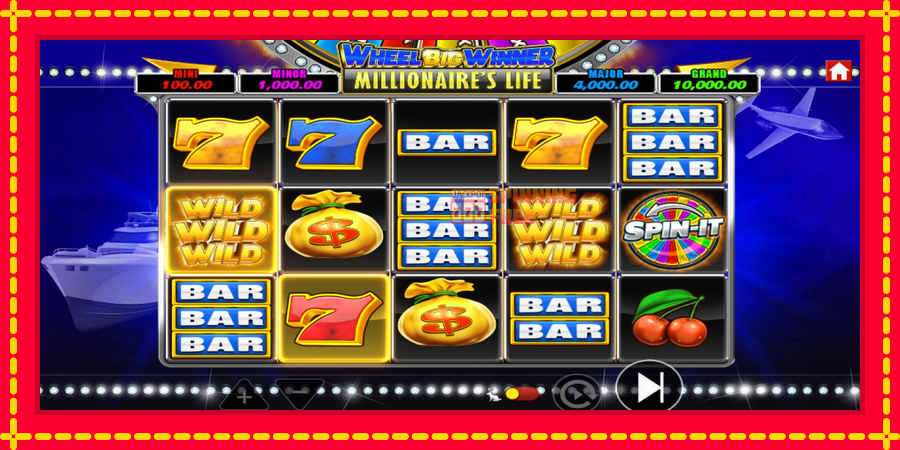 Wheel Big Winner Millionaires Life mesin slot dengan animasi cerah, gambar 5