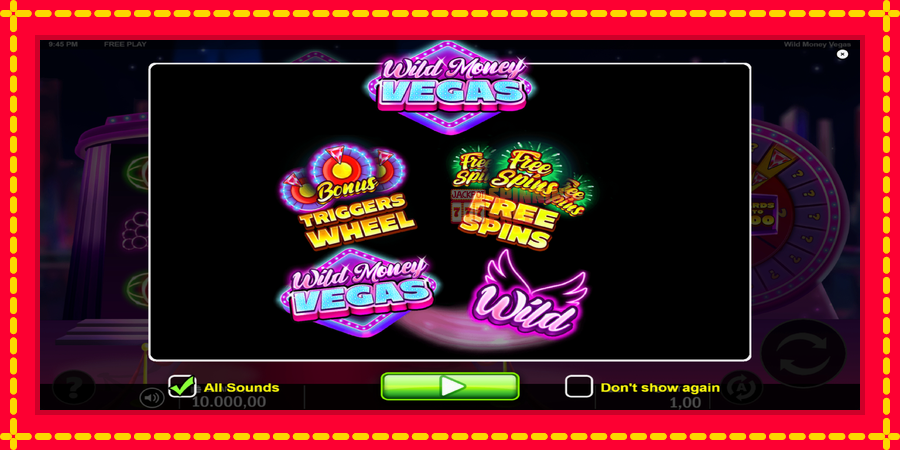 Wild Money Vegas mesin slot dengan animasi cerah, gambar 1