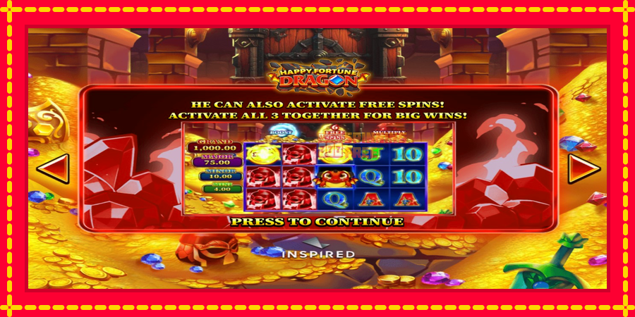 Happy Fortune Dragon mesin slot dengan animasi cerah, gambar 1