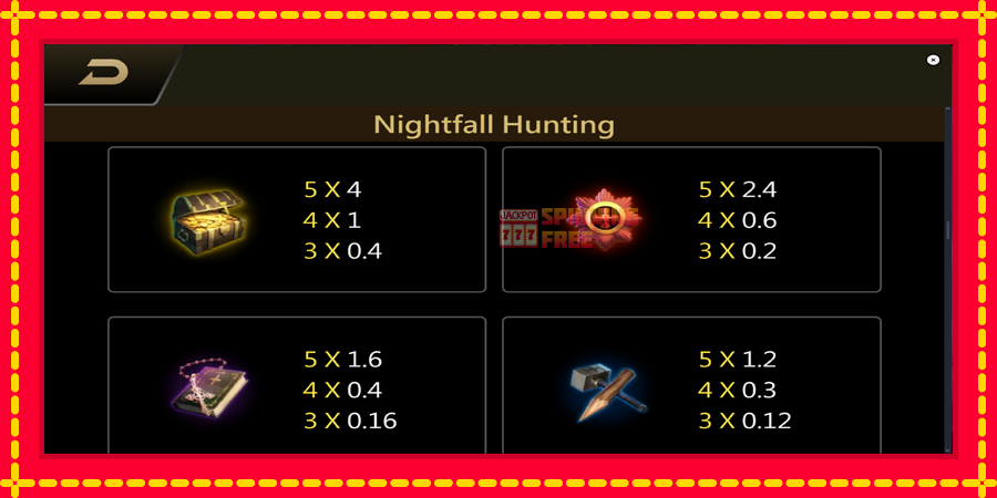 Nightfall Hunting mesin slot dengan animasi cerah, gambar 5