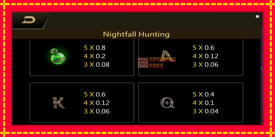 Nightfall Hunting mesin slot dengan animasi cerah, gambar 6