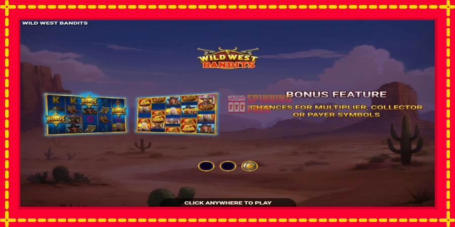 Wild West Bandits mesin slot dengan animasi cerah, gambar 1