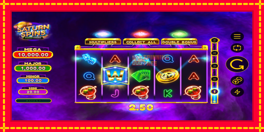 Saturn Spins Power Combo mesin slot dengan animasi cerah, gambar 2