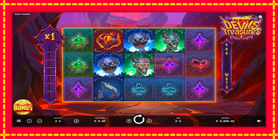 Devils Treasures mesin slot dengan animasi cerah, gambar 2