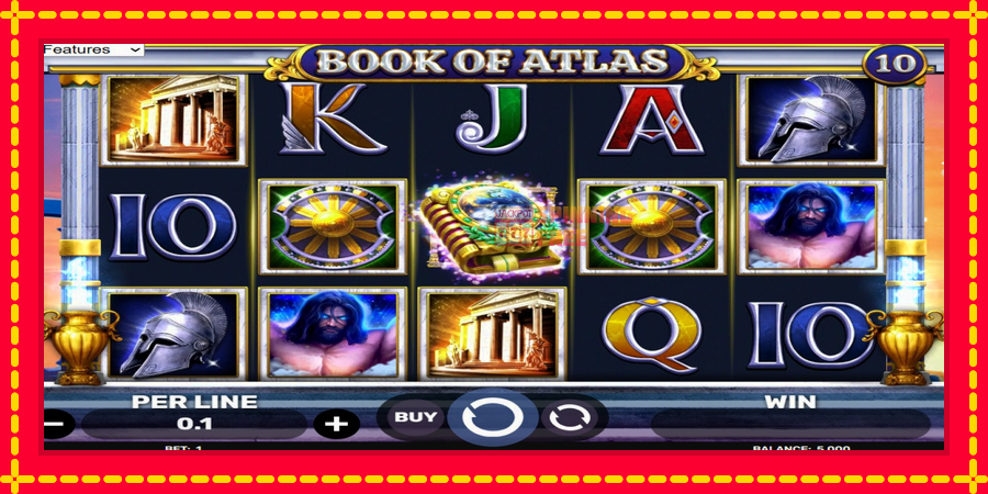 Book of Atlas mesin slot dengan animasi cerah, gambar 1