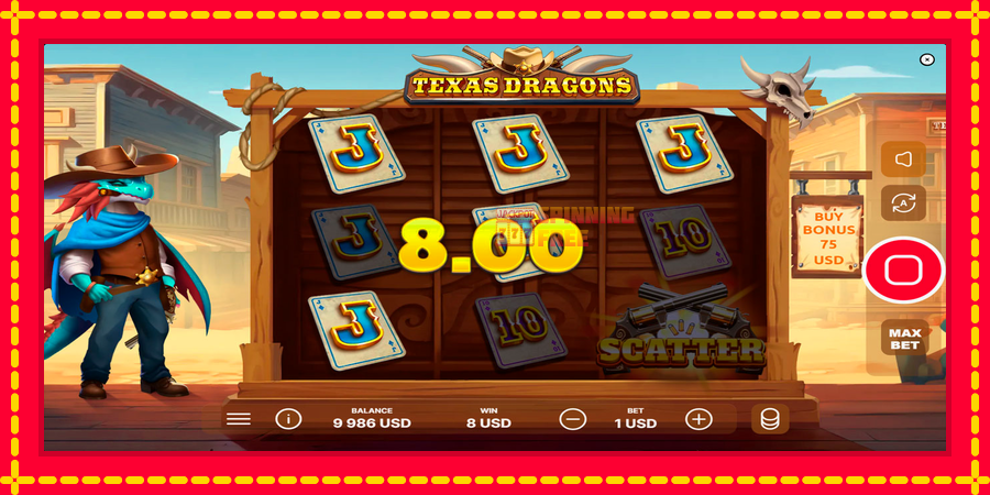 Texas Dragons mesin slot dengan animasi cerah, gambar 3