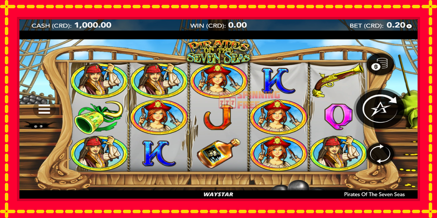 Pirates of the Seven Seas mesin slot dengan animasi cerah, gambar 1