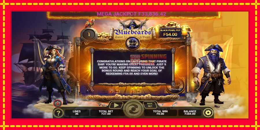 Bluebeard Quest for the Black Pearl mesin slot dengan animasi cerah, gambar 3