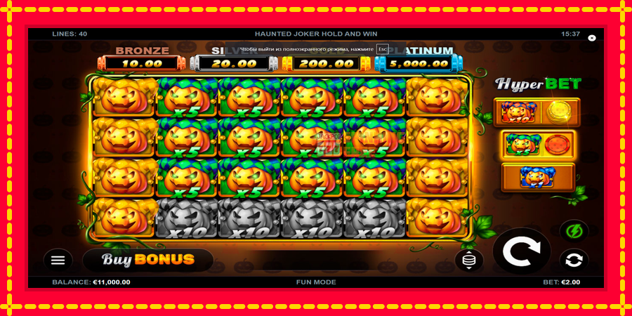 Haunted Joker Hold and Win mesin slot dengan animasi cerah, gambar 1