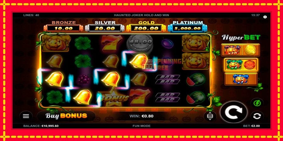 Haunted Joker Hold and Win mesin slot dengan animasi cerah, gambar 3