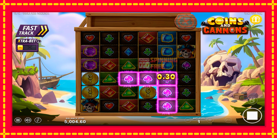 Coins and Cannons mesin slot dengan animasi cerah, gambar 4