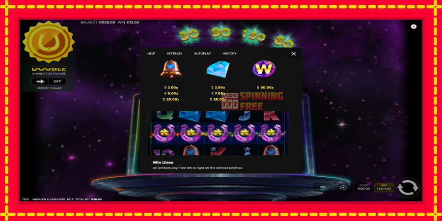 Wish for a Cash Star mesin slot dengan animasi cerah, gambar 6