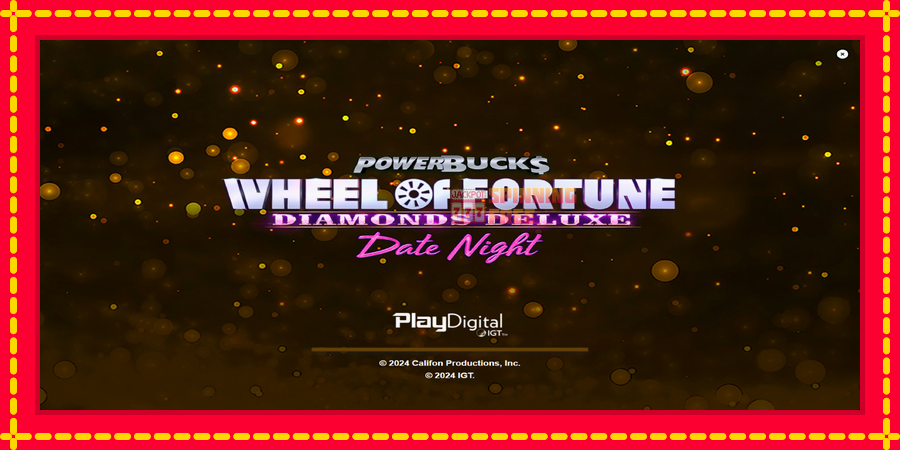 PowerBucks Wheel of Fortune Diamonds Deluxe Date Night mesin slot dengan animasi cerah, gambar 1