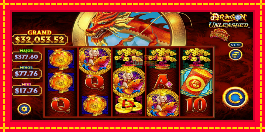 Dragon Unleashed - Prosperity Packets mesin slot dengan animasi cerah, gambar 2