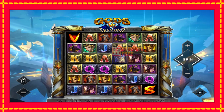 Gods VS Diamond mesin slot dengan animasi cerah, gambar 1