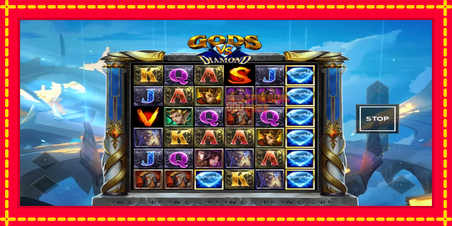 Gods VS Diamond mesin slot dengan animasi cerah, gambar 2